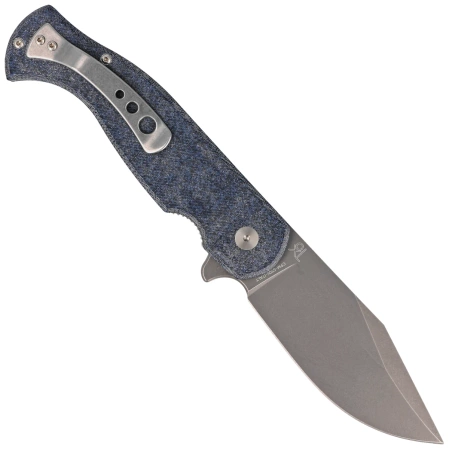 Fox Knife Eastwood Tiger Denim Micarta, Coarse Stonewashed CPM S90V by Gudy Van Poppel (FX-524 MJ)