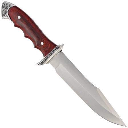 Muela 21833 Red Pakka Wood, Satin X50CrMoV15 knife