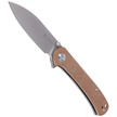Sencut Knife Scepter Brown Micarta, Stonewashed 9Cr18MoV (SA03D)