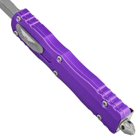 Microtech Dirac Delta D/E OTF Knife Purple Aluminum, Apocalyptic by Tony Marfione (227-10APPU)