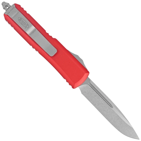 Nóż automatyczny OTF Microtech UTX-85 S/E Red Aluminium, Stonewashed M390 (231-10RD)