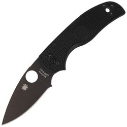 Spyderco Native 5 FRN Black/Black Blade PlainEdge Knife (C41PBBK5)