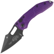 Microtech Stitch-A S/E Knife Purple Aluminum, Black M390 by Borka Blades and Tony Marfione (169-1PU)
