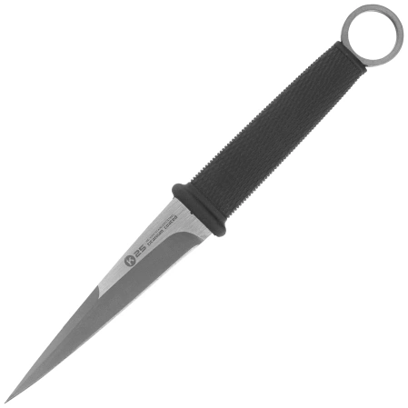 K25 RK-32693 Boot Knife Rubber Black, Titanium/Brushed 3Cr13Mov