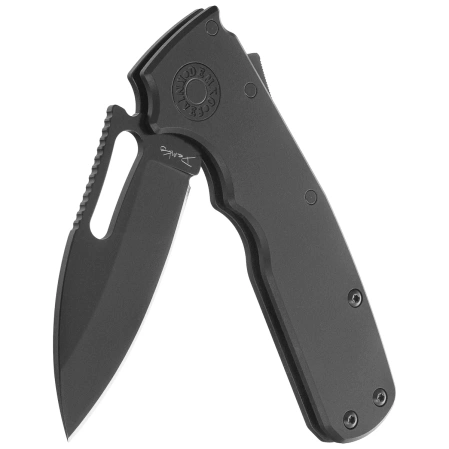 Demko Shark Cub Stealth Slicer Shark Knife Black Aluminum, Black DLC CPM20CV by Andrew Demko (SC-STE-20CVDLC-BK-SS)