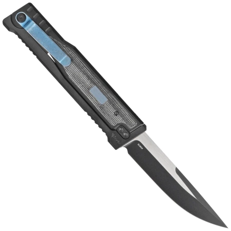 Reate EXO 2.0 D/P Black PVD Titanium / Black Micarta, Black PVD Elmax (EXO BLK.PVD.DP.BKM)