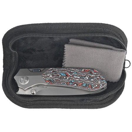 Remette RT-Meteor Knife Gray Titanium/Nebula Carbon Fiber, Pearlescent M390 (RTPT-A )