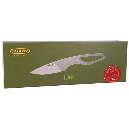 Mikov LIST Neck Knife Naked Stainless, N690 Stonewashed (725-B-18)