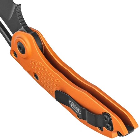 Microtech Stitch-A S/E Automatic Knife Orange Tangerine Aluminum, Black M390 by Borka Blades and Tony Marfione (169-1OT)