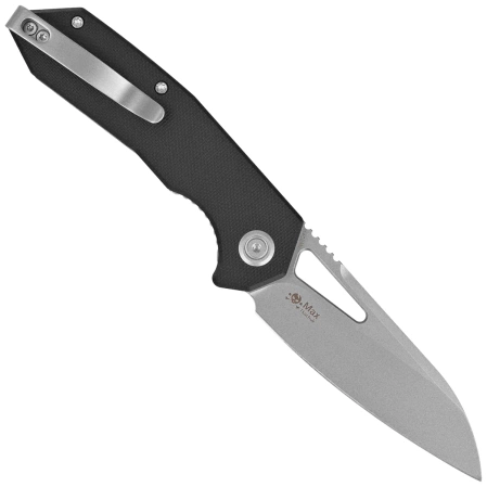 Kubey Knife Vagrant Black G10, Sand Blasted 14C28N by Maksim Tkachuk (KU291N)