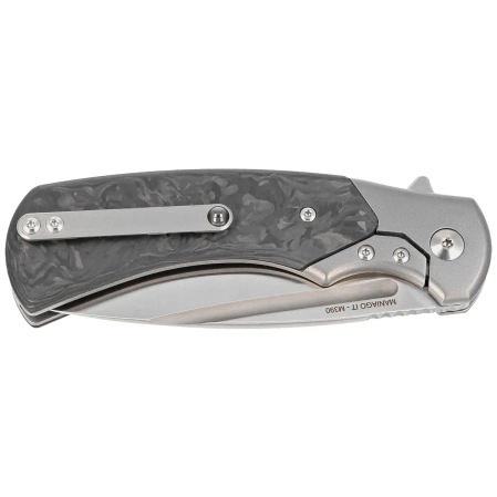 Fox 40th Anniversary Knife Marble Carbon Fiber, Satin M390 knife (FX-F2017)