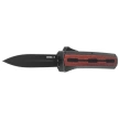 Tekto A7 Zastava D/E Black Aluminum/Red Wood OTF Knife, Black CPM S35VN