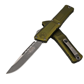 Microtech Combat Troodon Gen III S/E OTF Knife OD Green Aluminum, Apocalyptic M390MK by Tony Marfione (1143-10APOD)