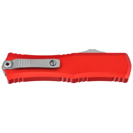 Microtech Hera II Mini D/E OTF Knife Red Aluminum, Apocalyptic M390MK by Tony Marfione (1702M-10APRD)