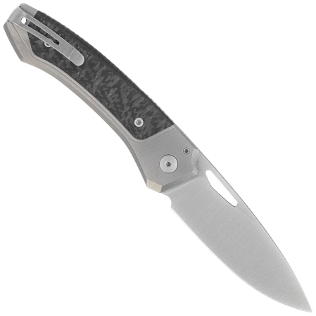 Nóż składany LionSteel Twain Gray Titanium/Carbon Fiber, Satin MagnaCut by Gianni Pauletta (TW GY CF)