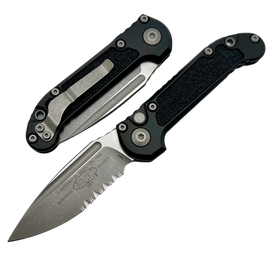 Microtech LUDT Gen III S/E Automatic Knife Black Aluminum, Apocalyptic P/S M390MK by Tony Marfione (1135-11AP)