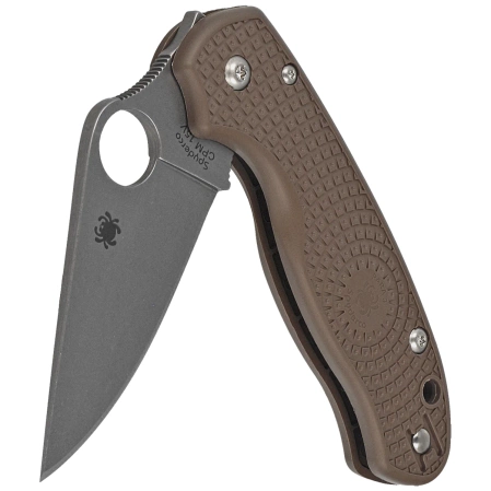 Spyderco Para 3 Lightweight Sprint Run Knife Brown FRN, Stonewashed CPM-15V by Sal, Eric Glesser (C223PBN15V)