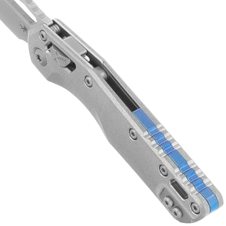 Microtech MSI S/E Ram-Lok Marfione Select Stonewashed Titanium, Blue HW, Stonewashed M390MK by Tony Marfione (210-10MS2)