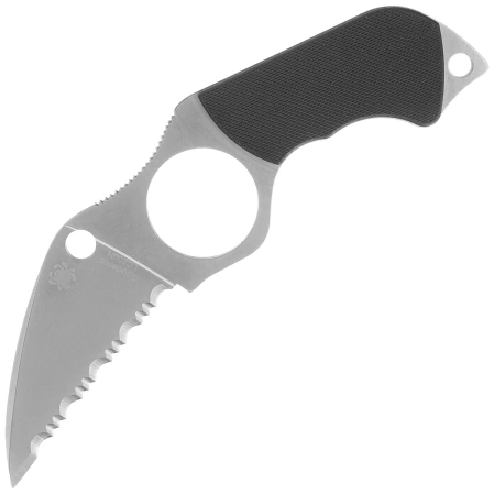 Spyderco Swick 5 Large Knife Black G10, Satin LC200N by Sal Glesser (FB14S5)