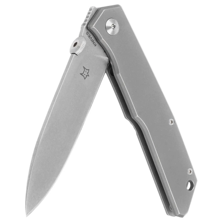 Fox The Sicilian Grey Titanium, Stonewashed N690 by Bob Terzuola Knife (FX-525 TI)