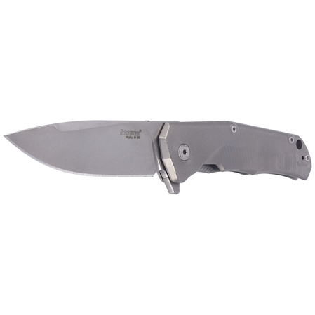 LionSteel T.R.E. Knife Grey Titanium/Blue Ti, Stonewashed M390 by Molletta (TRE BL)