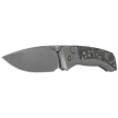 Remette RT-Steed Knife Gray Titanium/Black-Green Carbon Fiber, Pearlescent M390 (RTWS-TY)
