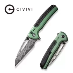 Nóż składany Civivi Sentinel Strike Green Aluminium / Black FRN, Damascus (C22025B-DS1)