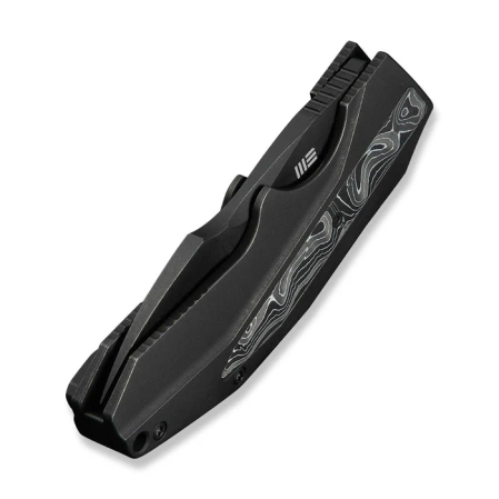 Nóż składany WeKnife Coral Black Titanium/Aluminium Foil Carbon Fiber, Black Stonewashed CPM 20CV by Gustavo T. Cecchini (WE24044-1)
