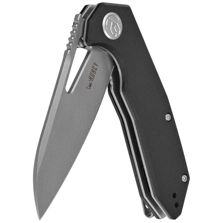 Nóż składany Kubey Vagrant Black G10, Sand Blasted 14C28N by Maksim Tkachuk (KU291N)