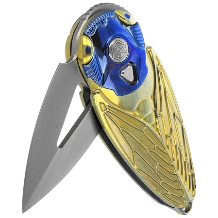 Rike Knife RK Cicada-G Gold Titanium, Bead Blasted M390