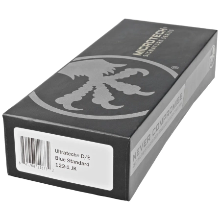 Nóż automatyczny OTF Microtech Ultratech D/E Jedi Knight Signature Tri-Grip Black Aluminium, Blue M390 by Tony Marfione (122-1JK)