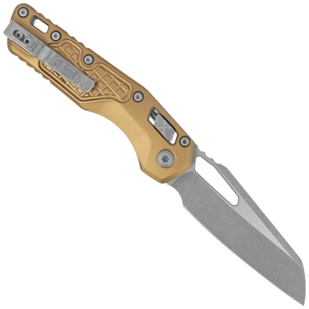 Microtech MSI S/E Knife Tan Frag Aluminum, Apocalyptic M390MK by Tony Marfione (210-10APFRTA)