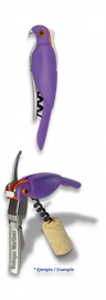 Corkscrew Top Cutlery Bird Purple ABS, Inox (21146-PU)