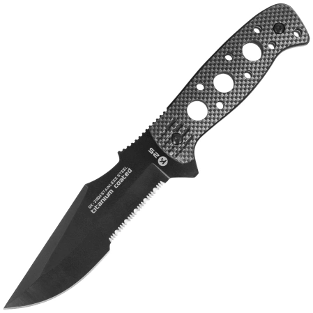 Nóż K25 RK-31824 Grey Aluminium, Black Titanium 7Cr17Mov