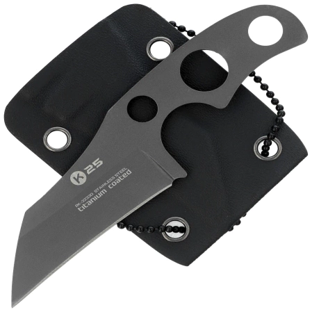 K25 RK-32330 Neck Knife Titanium Naked, Titanium 7Cr17Mov