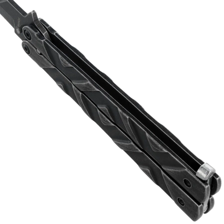 Nóż składany motylek Martinez Albainox Balisong Gray Stone Steel, Gray Stonewashed 3Cr13MoV (02105)