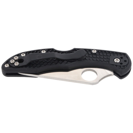 Spyderco Delica 4 FRN Black PlainEdge Knife (C11PBK)