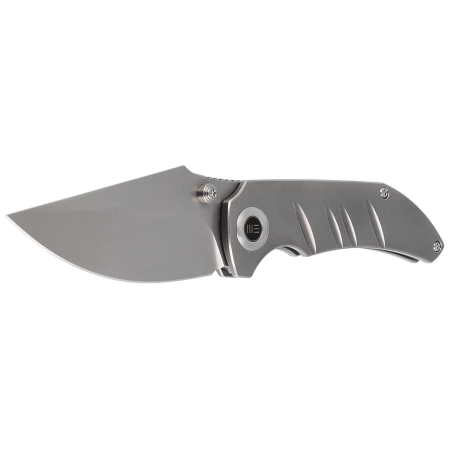 Nóż składany WE Knife Riff-Raff Polished Bead Blasted Titanium, Polished Bead Blasted CPM 20CV by Matthew Christensen (WE22020B-4)