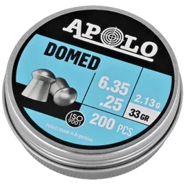 Apolo Domed AirGun Pellets .25/6.35 mm, 200 pcs 1.15g/18.0gr (19912)