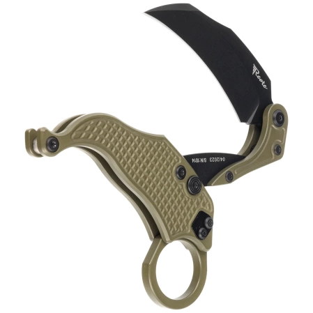 Reate Knife EXO-K Gravity Karambit Green Aluminium, Black PVD N690
