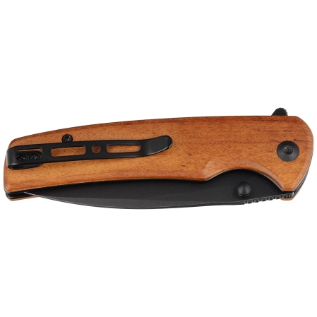 Nóż składany Sencut Sachse Guibourtia Wood, Black Stonewashed 9Cr18MoV (S21007-6)