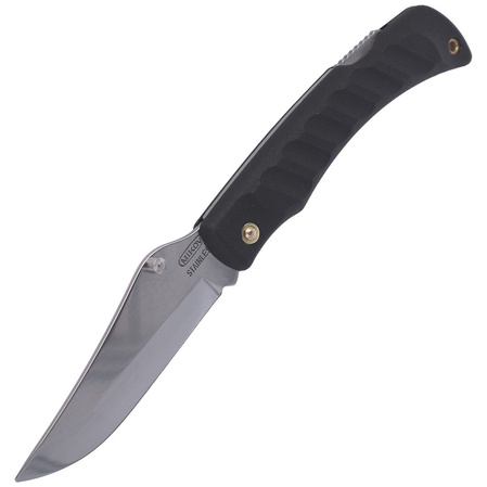 Mikov Crocodile Black ABS Folding Knife, Mirror Finish (243-NH-1/C BLK)