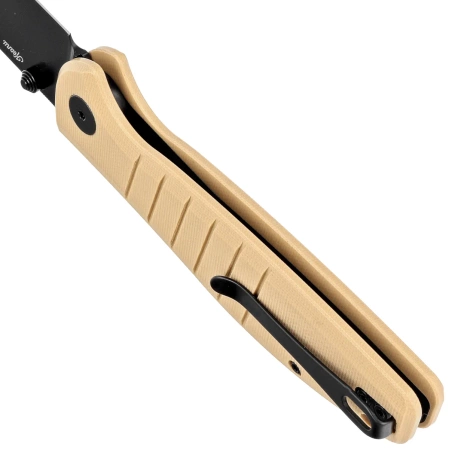 Nóż składany Bestechman Goodboy Khaki G10, Black DLC D2 by Keanu Alfaro (BMK04E)