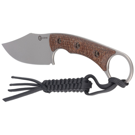 Nóż Civivi Midwatch Brown Burlap Micarta, Silver Bead Blasted N690 (C20059B-2)