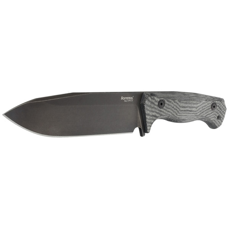 LionSteel Knife Black Canvas Micarta, Old Black CPM 3V by Molletta (T6B 3V CVB)