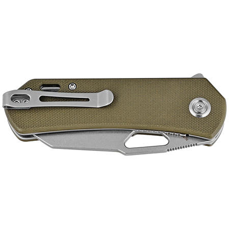 Kubey Knife Duroc Dark Green G10, Bead Blasted AUS-10 by Colin Maisonpierre (KU332G)