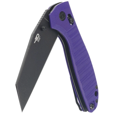 Bestech Liger Knife Purple G10, Black Stonewashed D2 by Keanu Alfaro (BG61E)