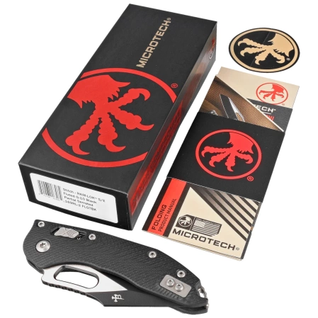 Nóż składany Microtech Stitch Ram-Lok S/E Black Fluted G10, Black P/S M390MK by Sebastijan Berenji and Tony Marfione (169RL-2FLGTBK)