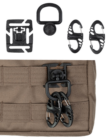 Mil-Tec Ultimate Tactical Mounting Set for MOLLE System, Black (13457602)