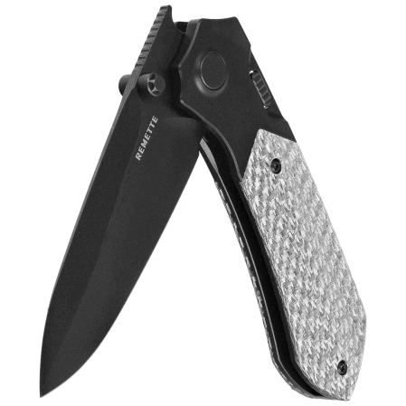 Remette RT-Meteor Black DLC Titanium/Gray Carbon Fiber, Black DLC M390 (RTPT-BD)